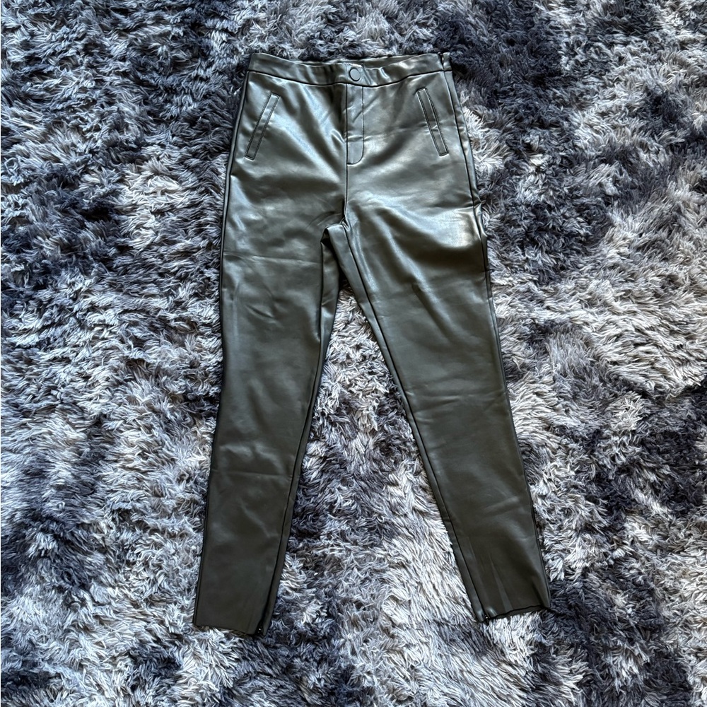 Fashion Nova Black Faux Leather Skinny Pants